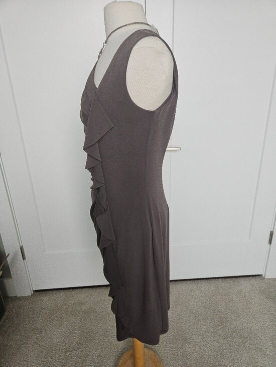SUZI CHEN FOR MAGGIE BOUTIQUE GREY DRESS - Picture 5 of 6